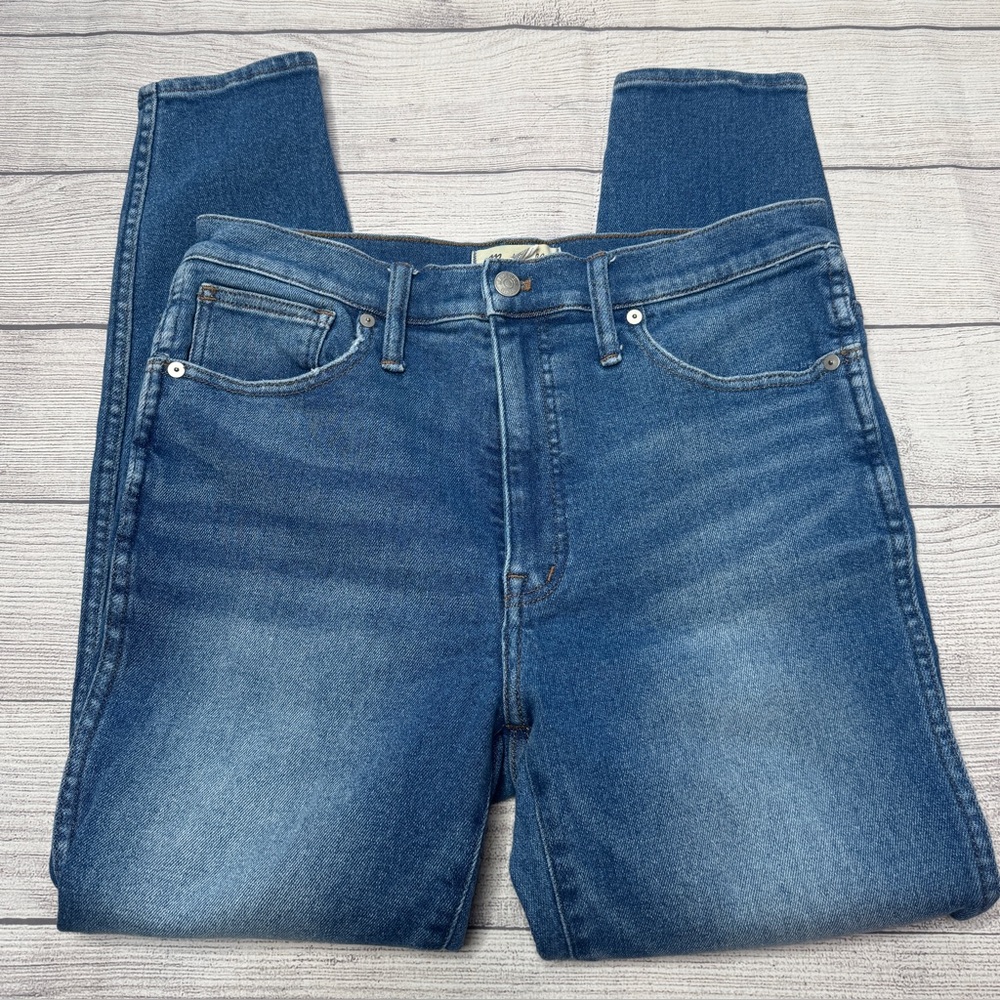 Madewell Jeans Women 30 Blue 10" High Rise Skinny Crop Medium Wash Stretch Pants